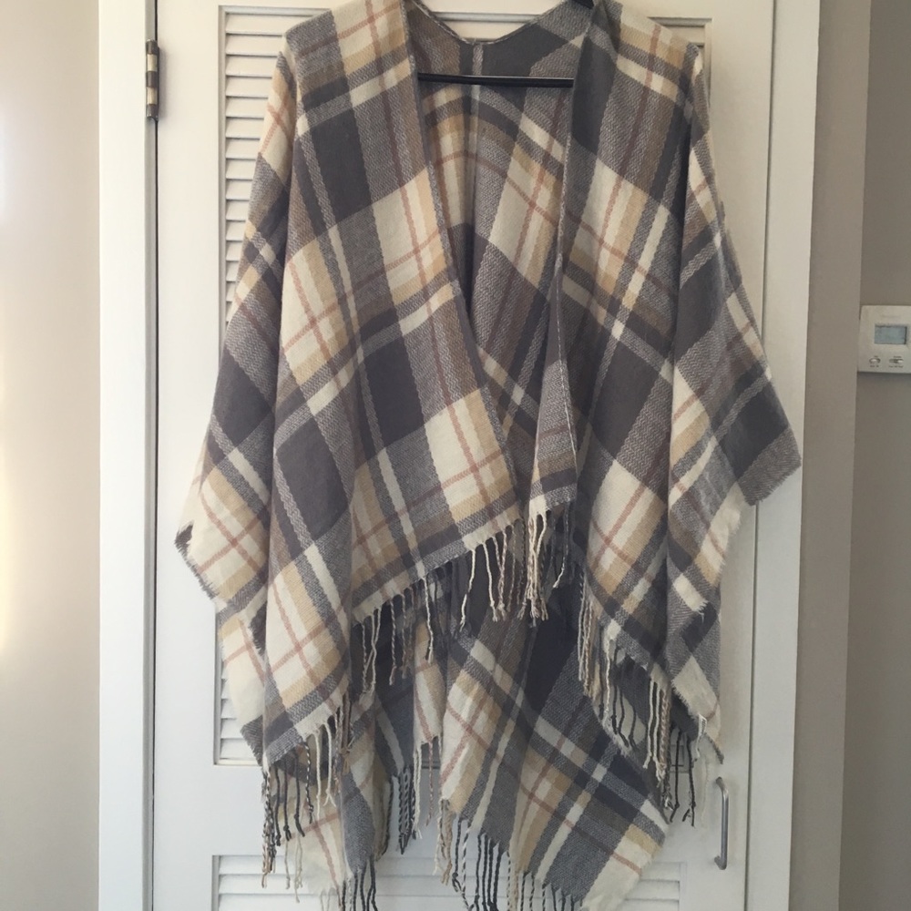BP Nordstrom Plaid Cape